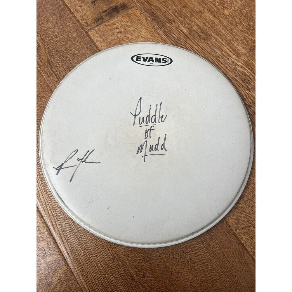 RARE!‎ Puddle of Mudd Signed Autographed 14" Evans G2 Drum Head